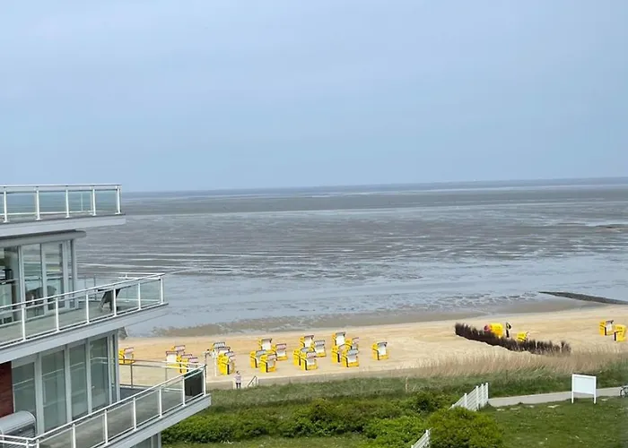 Traumhafte Ferienwohnung - Direkter Meerblick - 50M Zum Strand In Cuxhaven Duhnen In 1A Lage Im Haus Seehuette
